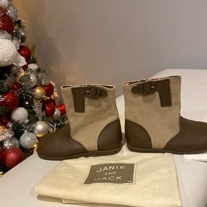 New Janie and Jack girls shoes. New. Colors brown and beige. Size 8